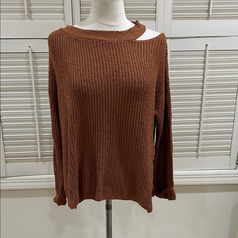 New Dee Elly Cozy Brown Knit Sweater
